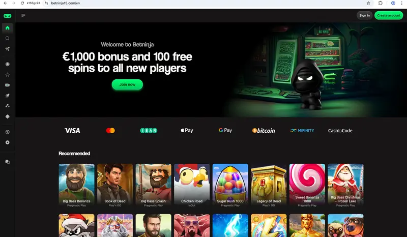 betninja site preview